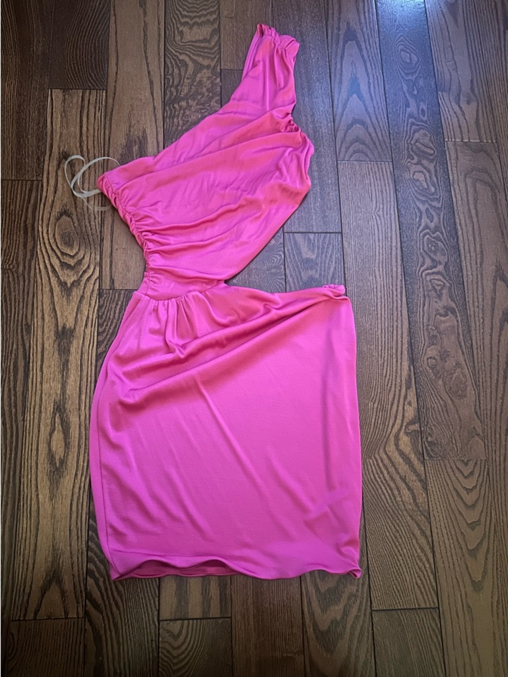 Marciano Hot Pink One-Shoulder Cocktail Dress